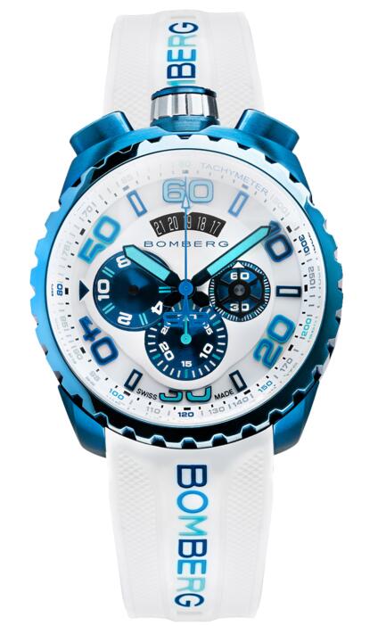 Review Fake Bomberg BOLT-68 CHROMA ICE BLUE BS45CHPBL.049-2.3 watch for sale